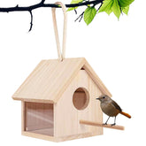 Tfwadmx wooden bird house exterior view for natural garden shelter and bird watching.