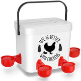 Tgeyd chicken waterer 2-gallon with durable design for the coop.