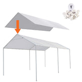 Thanaddo carport cover 10x20 top view protects vehicles from sun and rain.