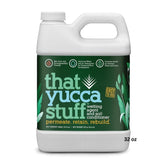 That Yucca Stuff bottle pour showing concentrated formula for effective watering.