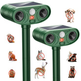 Thcritter solar animal repellent front view protecting yard with humane deterrence
