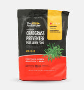 The Andersons crabgrass preventer plus fertilizer bottle ready for lawn care.