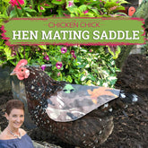 The Chicken Chick Hen Saddle coverage protects a hen with maximum coverage.