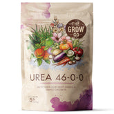 The Grow Co 46-0-0 urea fertilizer bag for greener lawn and lush growth.