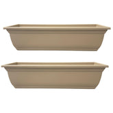 The HC Companies Mojave planter with drainage holes for proper water flow outdoors.