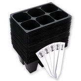 The Hydroponic City seed starter trays 216-cell packaging view shows durable, reusable design for long-term use.