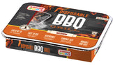 The Kosher Cook disposable charcoal grill ready to use for backyard meals.