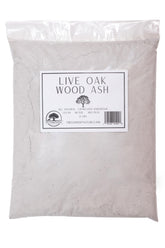 The Living Pasture Live Oak Wood Ash bag ready for soil amendment.