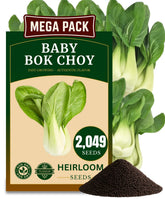 The Lucky Stars baby bok choy seeds packet label for easy home gardening and authentic flavor.