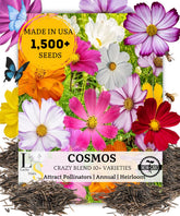 The Lucky Stars mix cosmos bipinnatus seeds pack for a vibrant sunny border.