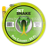 The Original JetSnake 50ft sewer jetter hose ready for gas pressure washers, deep drain cleaning