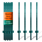 Thealyn 4ft U-Posts pack10 for durable garden fencing and quick installation.