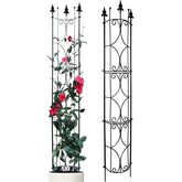 Thealyn Garden Trellis with 72in arch provides sturdy support for tall climbing plants.