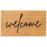 Theodore Magnus door mat at front door with dirt-trapping coir