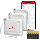 ThermoPro Bluetooth hygrometer pack box shows quick setup and reliable monitoring
