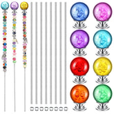 Therwen kit contents with eight rods, nuts, and diamond tops for customizable garden stakes.