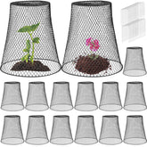 Therwen large cloche dome 11x12 inch shields seedlings from animals while letting sun reach roots.