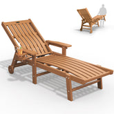 THOEOE patio chaise lounge chair wheels enable easy poolside mobility.