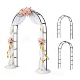 Thorise garden arch full view highlights sturdy iron construction for durable outdoor elegance.
