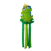 THQZLH 40-inch frog windsock fluttering in the breeze over a sunlit yard