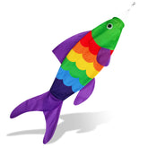 THQZLH Rainbow Fish Windsock adds vibrant color and motion to decks and patios.
