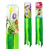 THQZLH Spring Windsock 2pc Set sways in breeze for playful outdoor decor.