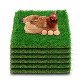 Three Oranges nesting pad grass closeup emphasizes realistic texture for cozy nesting.