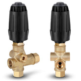 Threlaco VRT3-310 unloader valve twin-pack ready for replacement.