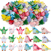 Thyle 25-pcs mini bird figurines colorful collection for vibrant decor and DIY crafts.