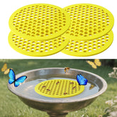 Tiaforza bee watering station floating island in a sunny garden attracting pollinators.