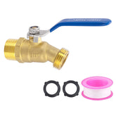 TianTianUp brass 3-4-inch hose bibb front view with extended handle for easy operation