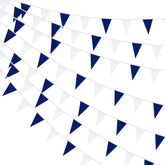 Tibijoy pennant banner darkbluewhite on display enhances festive ambiance.