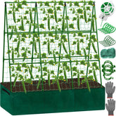 Tidponra cucumber trellis with A-frame supports vertical growth and airflow.