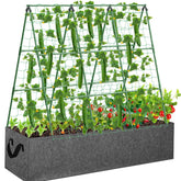 Tidponra cucumber trellis A-frame supports climbing vines for organized beds