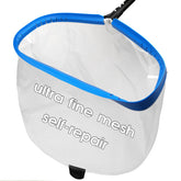 TidyMister front lip skimmer improves bottom debris pickup.