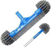 Tidymister pool brush 20inch head for quick, wide cleaning of pool walls