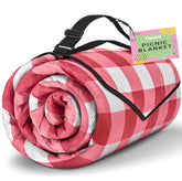 TigeJoy 80x80 picnic blanket on grass, offering ample space for family seating.