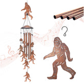 TIGGSY Bigfoot wind chime front view for outdoor gardens and porches.