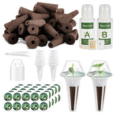 Tigvio 126-piece hydroponic pods kit for indoor herbs and greens starter.