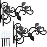 TIHOOD plant bracket wall mount for indoor and outdoor display, rust-resistant steel.