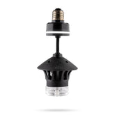 TIKI BiteFighter Plug & Repel on string lights for odor-free outdoor mosquito protection.