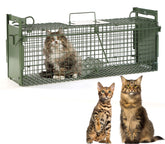 Timaze 40-inch two-door live trap front view showing entry path