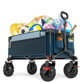 Timber Ridge blue collapsible wagon showing full capacity and loading space