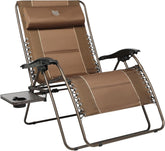 TIMBER RIDGE oversized zero gravity chair with side table for easy outdoor lounging