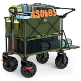 Timber Ridge push-pull double-decker wagon with extended deck for long gear transport