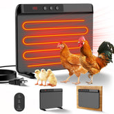 TIMEBAL 2025 smart chicken coop heater front view showing compact radiant panel warmth