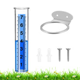 Timenued rain gauge 7-inch capacity for precise outdoor rainfall measurements.