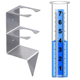 Timenued rain gauge with 7-inch scale for precise outdoor rainfall readings.