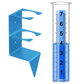Timenued rain gauge with stainless steel mount for sturdy outdoor installation.