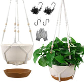 TIMOSUKI 10-inch self-watering hanging planter with built-in reservoir for steady moisture